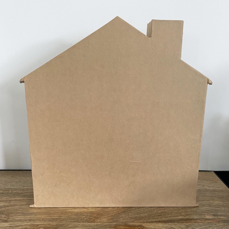 Cal.l'Avent Maison,p.mâché FSC Rec.100%, kraft, 36x6,5x40cm
