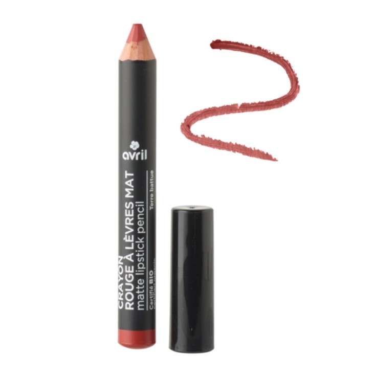 Crayon rouge à lèvre mat (Terre Battue) Bio