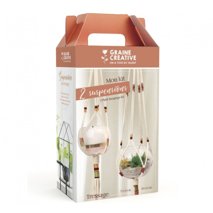 Graine Créative - Kit tressage 2 suspensions 15 x 25 x 10 cm