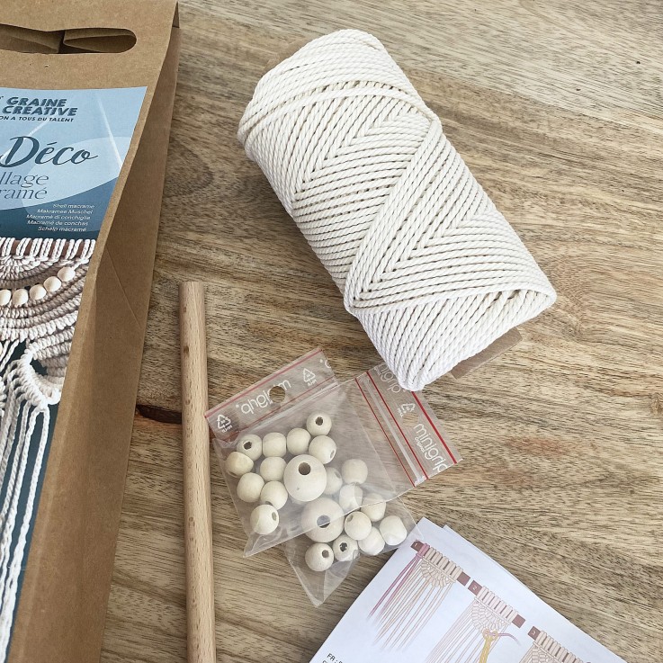 KIT MACRAME COQUILLAGE ECRU