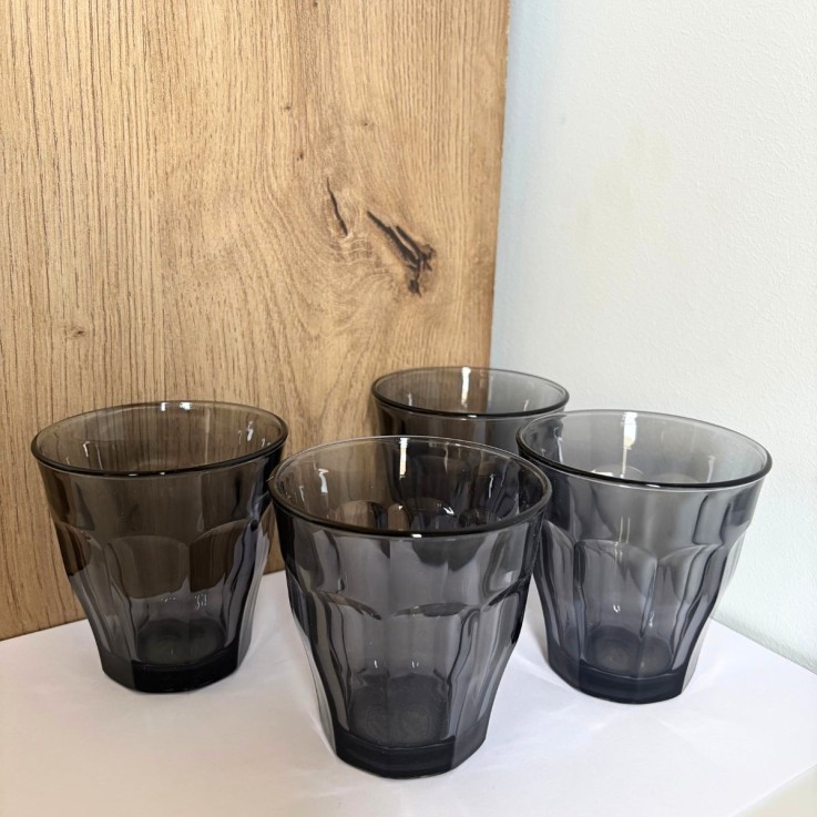 Lot de 4 verres Picardie gris - Duralex