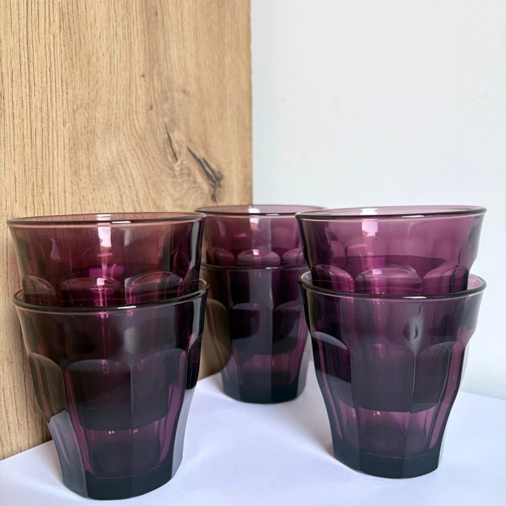 Lot de 12 verres Picardie prune - Duralex
