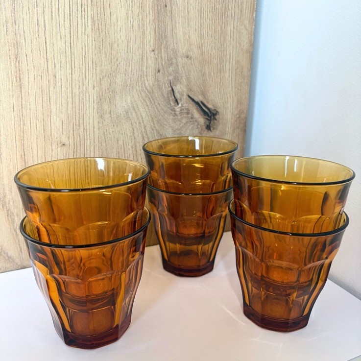 Lot de 6 verres Picardie jaune - Duralex
