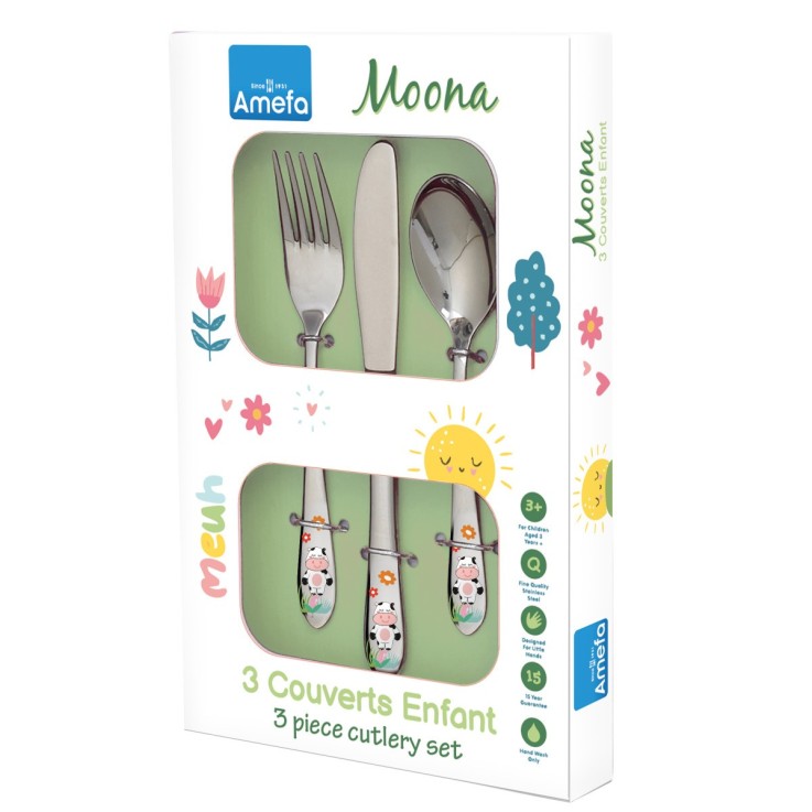 Service 3 couverts enfants en inox - Moona