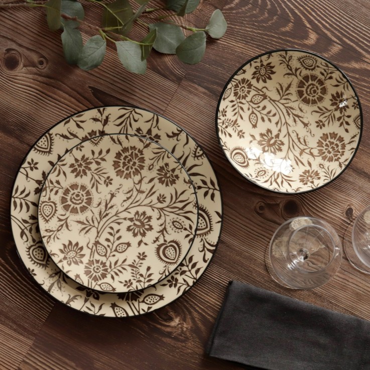 Coffret 6 assiettes dessert - Mumbai