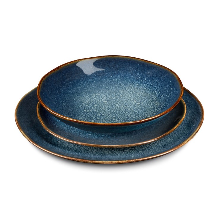 Assiette dessert 21 cm (lot de 6) - Vertigo Denim