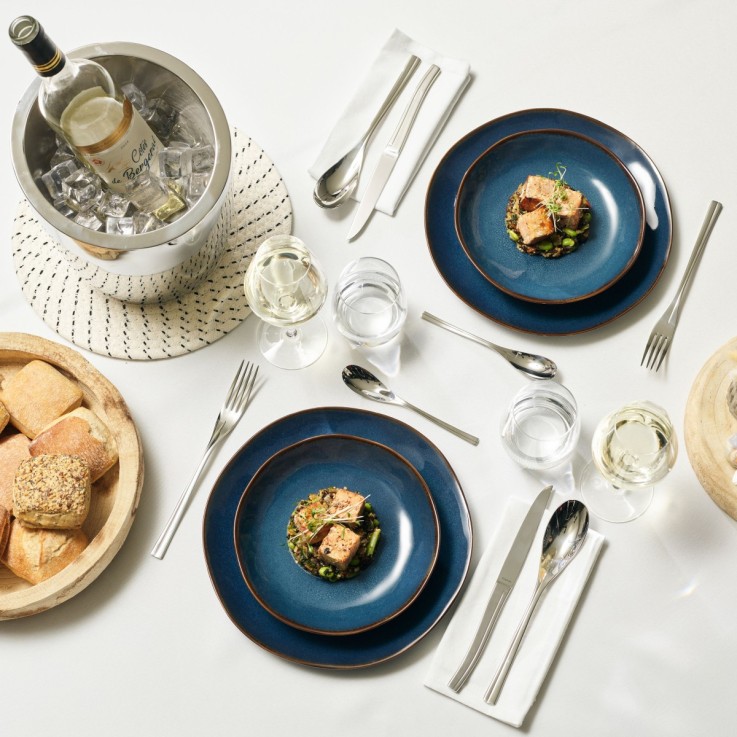 Assiette dessert 21 cm (lot de 6) - Vertigo Denim