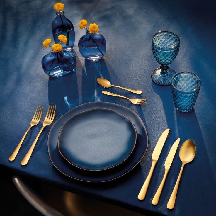 Assiette plate 27 cm (lot de 6) - Vertigo Denim