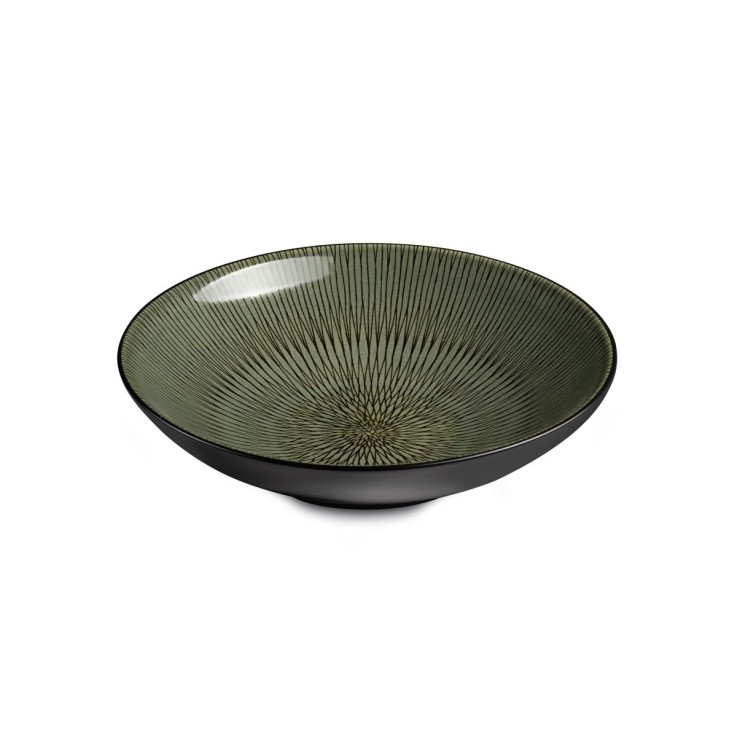 Assiette salade et pâtes 19 cm (lot de 6) - Hypnose Kaki