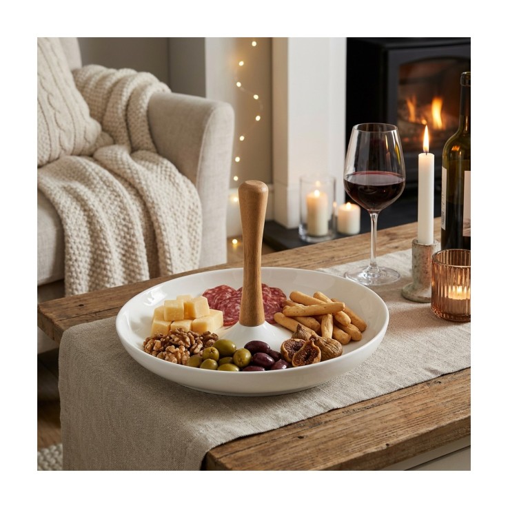 Serviteur apéritif rond en céramique - Tapas
