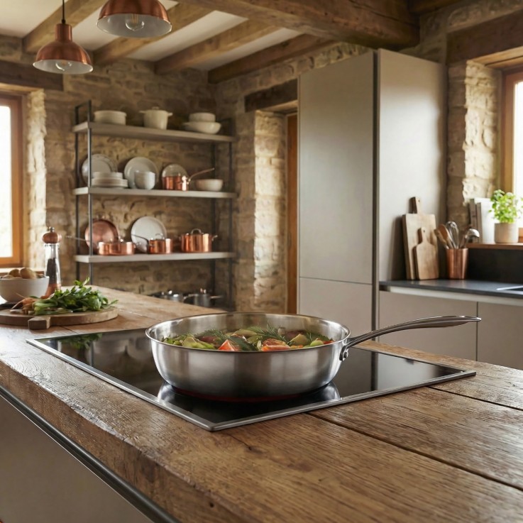 Sauteuse 28 cm inox triply - Gourmet