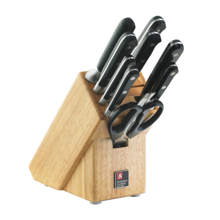 Bloc 9 couteaux de cuisine en inox - V Sabatier Love Food