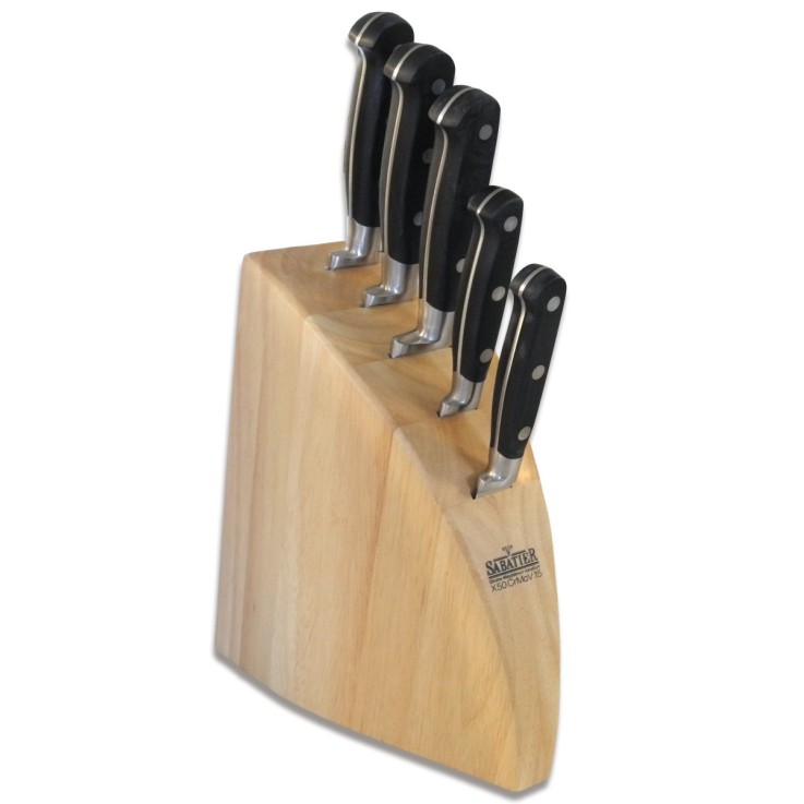 Bloc 5 couteaux de cuisine en inox - V Sabatier Rock