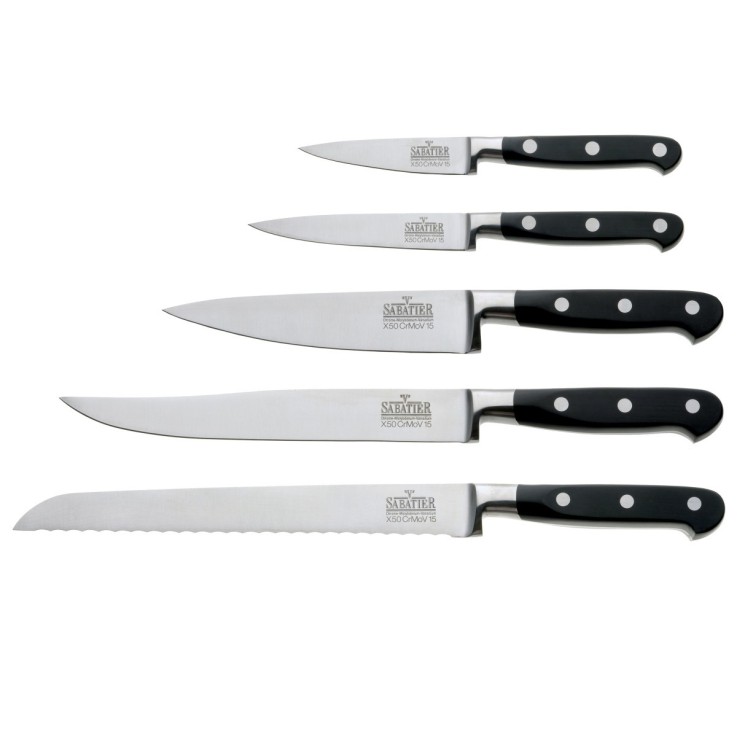 Bloc 5 couteaux de cuisine en inox - V Sabatier Rock
