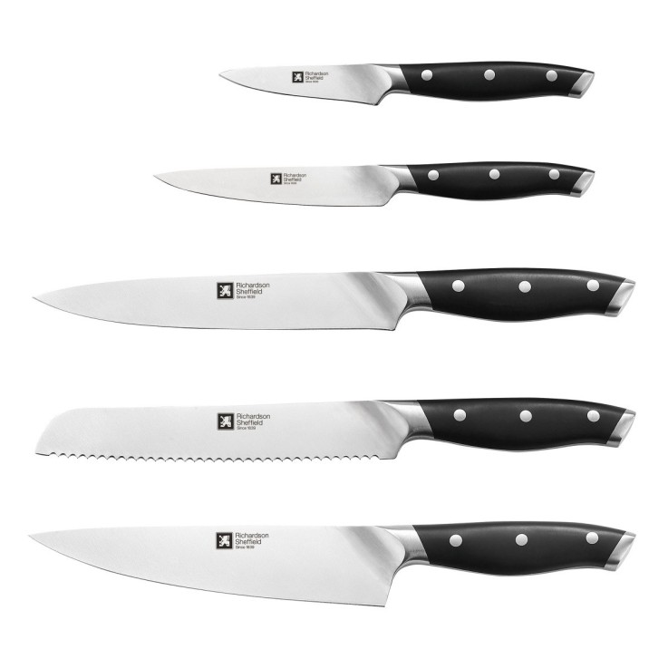 Bloc 5 couteaux de cuisine en inox - Grand Chef