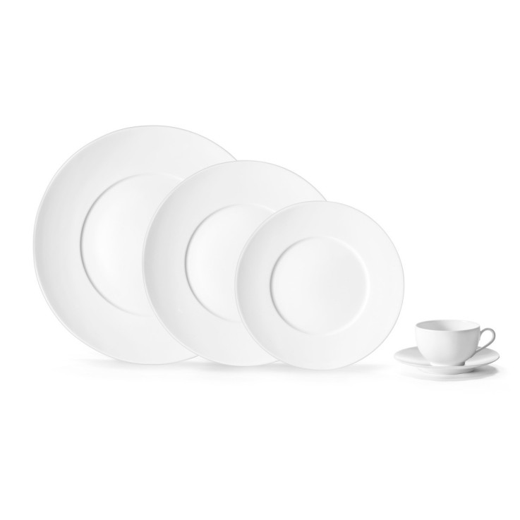 Coffret 6 tasses et soucoupes café - Envie Blanc
