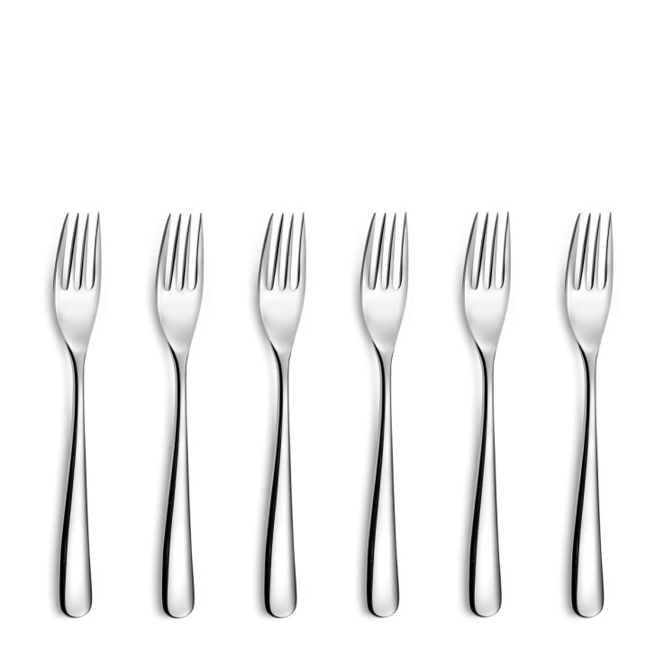 Set de 6 fourchettes à gateau en inox - Alpha