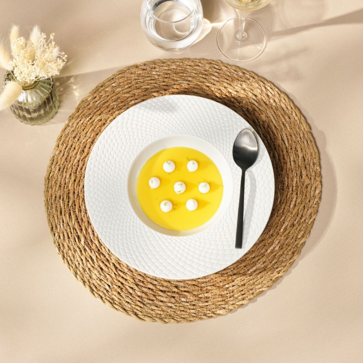 Lot de 4 cuillères moka et 4 fourchettes à gâteau - Escade Noir Satiné
