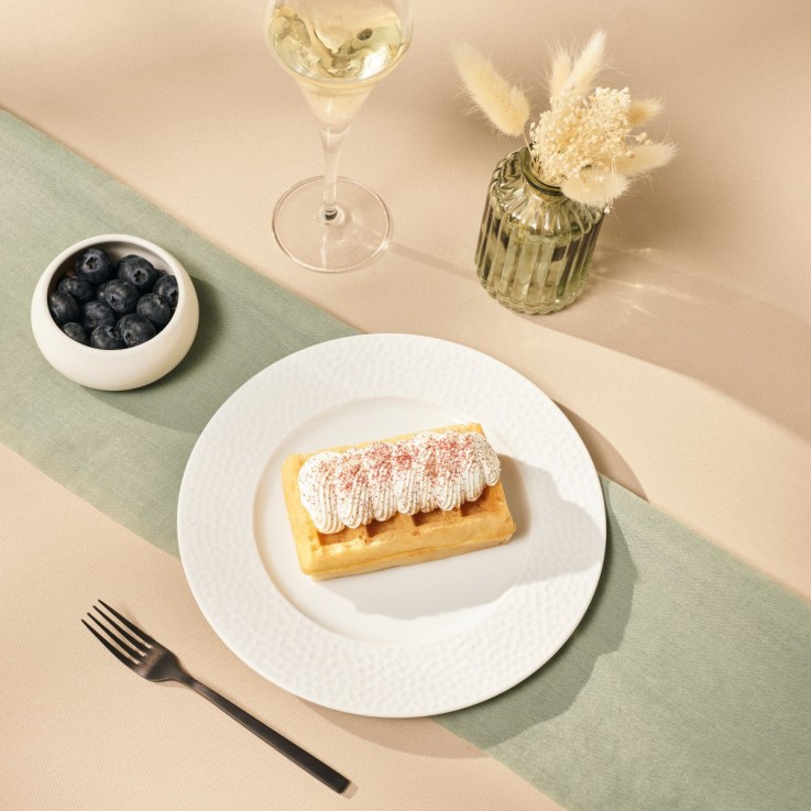 Lot de 4 cuillères moka et 4 fourchettes à gâteau - Escade Noir Satiné