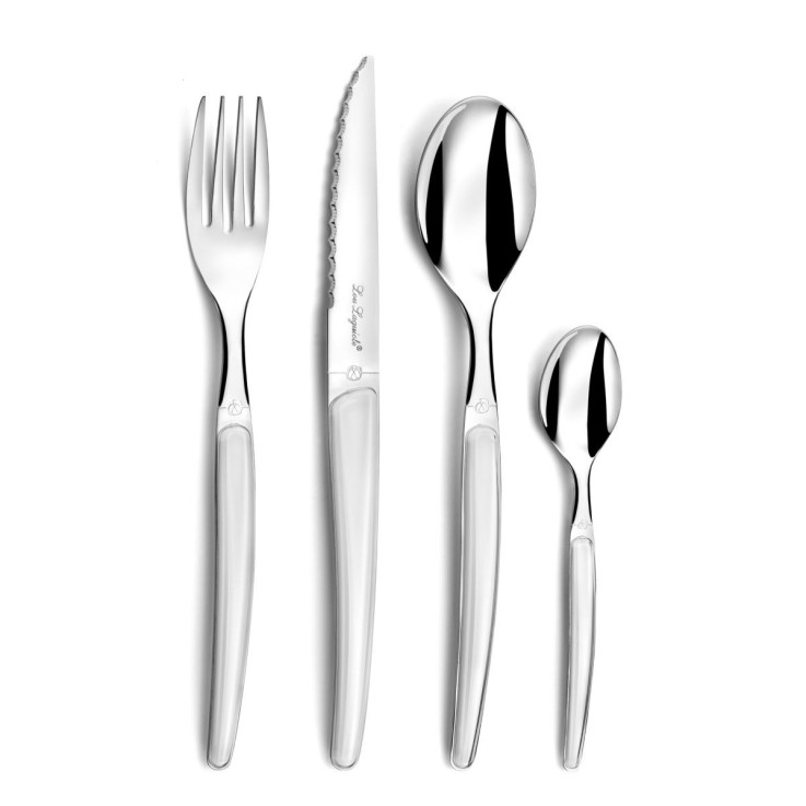 Ménagère 24 pièces en inox - Montana blanc