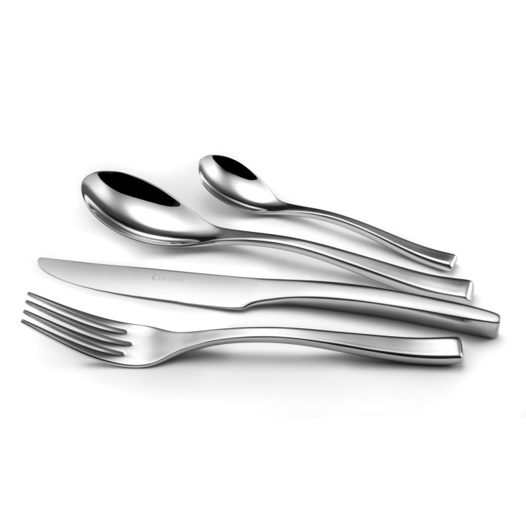 24 couverts de table pour 6 personnes en inox - Steel