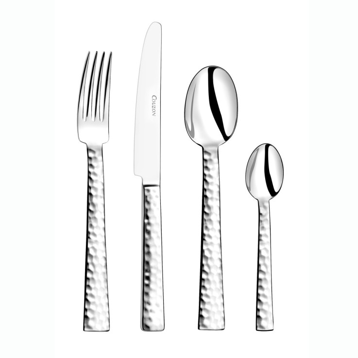 Ménagère 24 pièces en inox - Ato Martelé