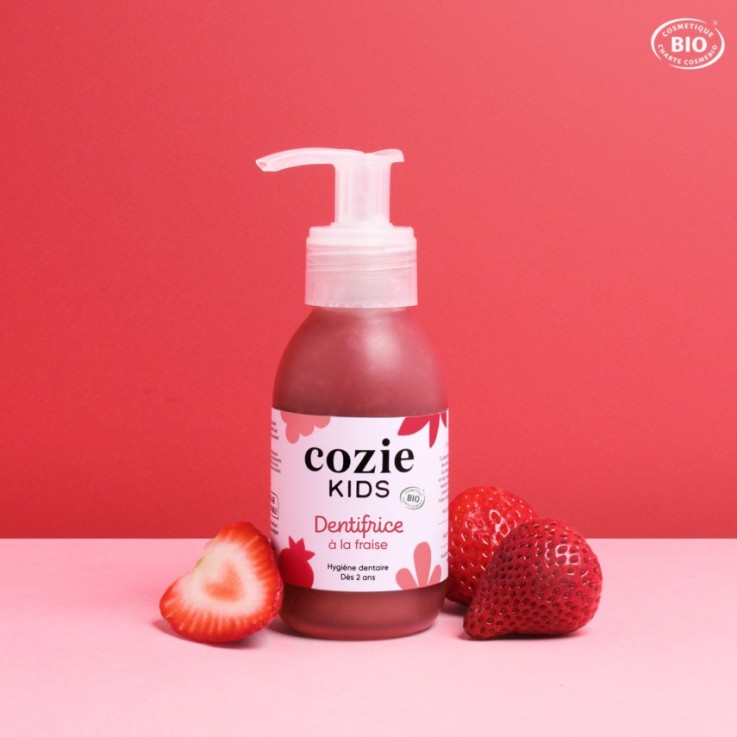 Dentifrice pour enfant à la fraise Bio (90 ml)