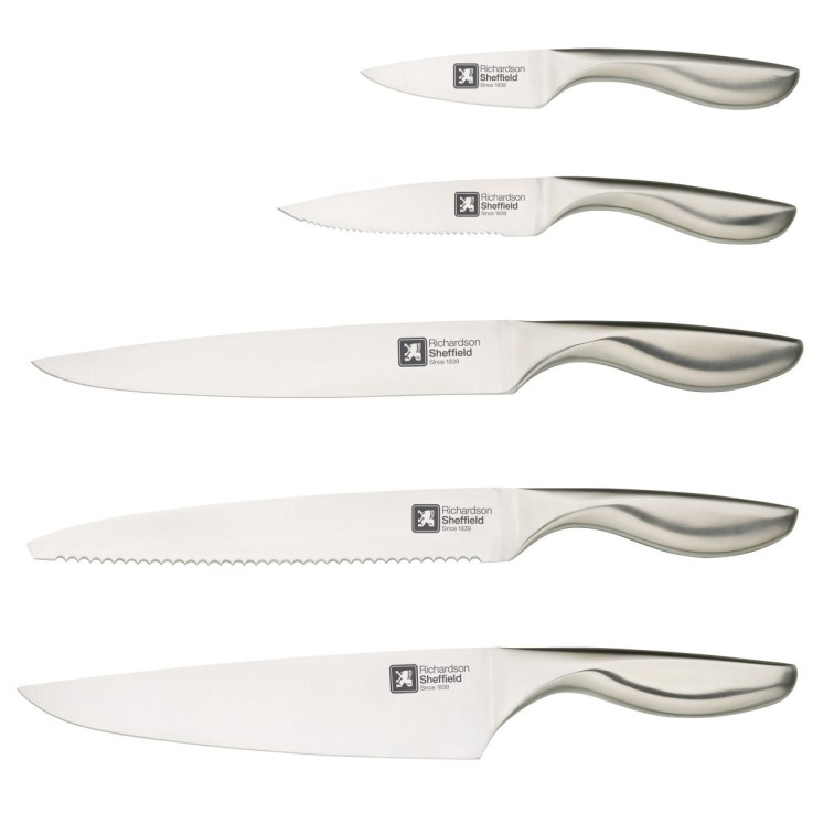 Bloc Bamboo 5 couteaux de cuisine en inox - Forme