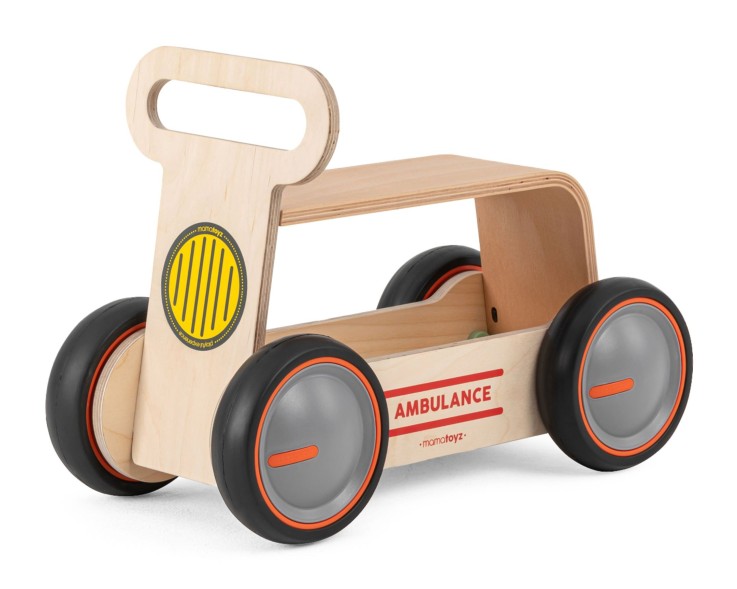 Drive Me Wood Ambulance en bois naturel