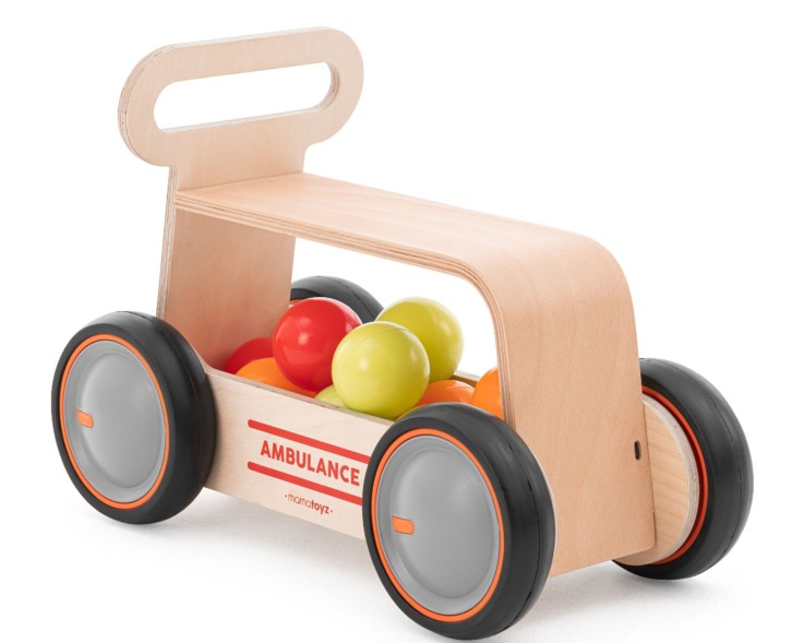 Drive Me Wood Ambulance en bois naturel