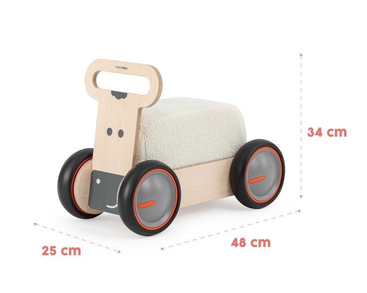 Drive Me Soft Vache en bois naturel