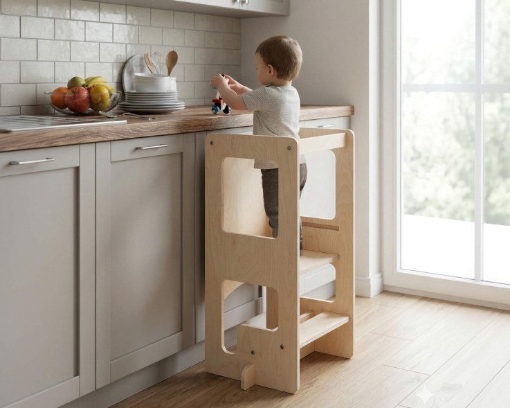 Tour d'observation et table de jeux en 1 en bois Kule Flip