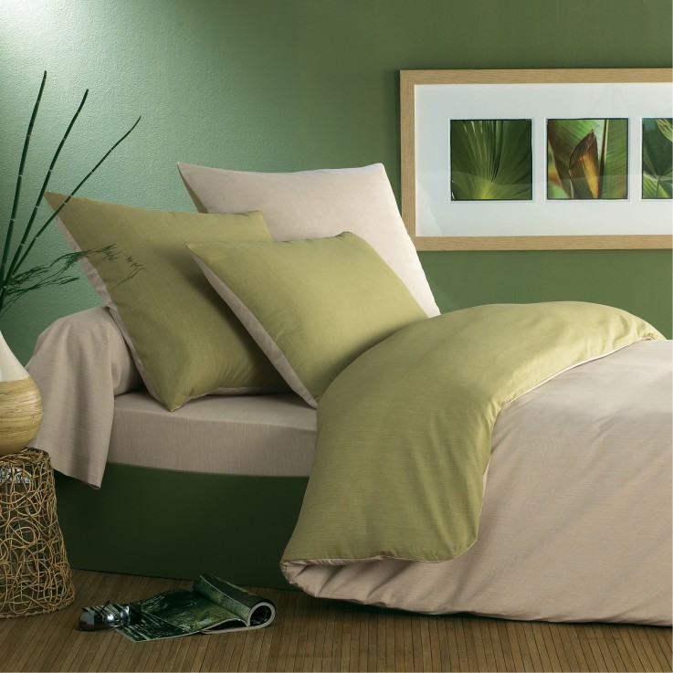 Housse de couette bicolore en viscose de bambou, ÉCORCE