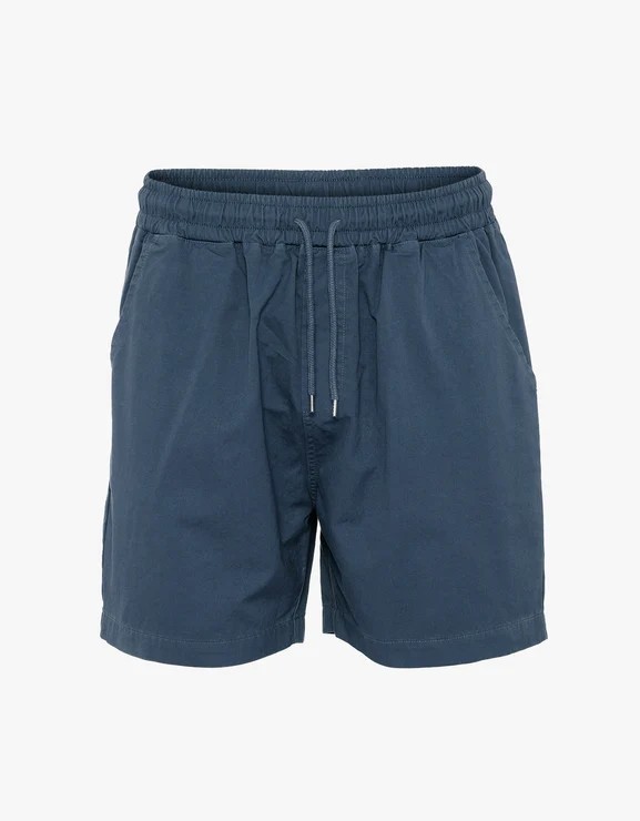 Short Twill Petrol Blue Coton Bio