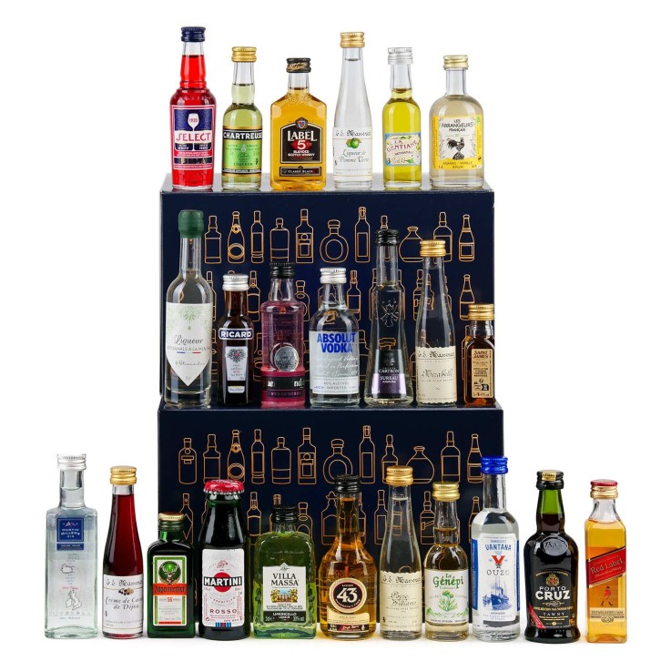 Calendrier de l'avent mini-bar 24 mignonnettes