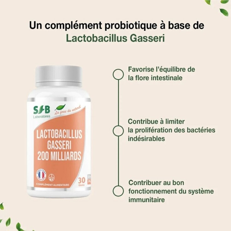 Lactobacillus Gasseri 200 milliards - Probiotique gastro-résistant - 30 gélules