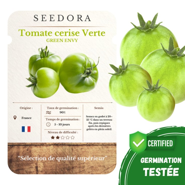 Graines Tomate Cerise Green Envy Non-OGM