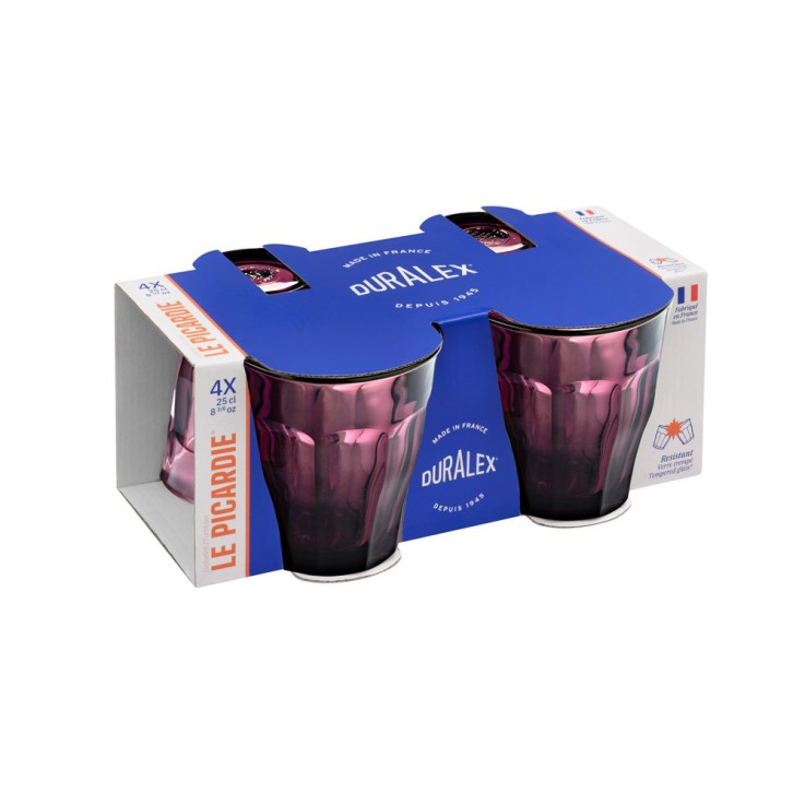 Gobelet Picardie prune 25 cl (à l'unité) en verre