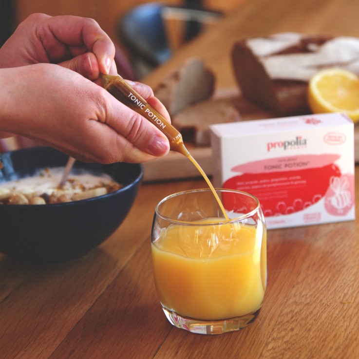 Tonic Potion - Miel, Propolis, Pollen, Gingembre - Complément alimentaire (10 Ampoules)