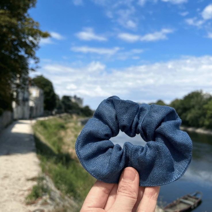 Chouchou en lin upcyclé