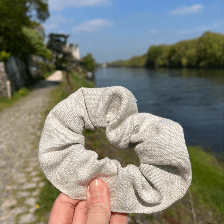 Chouchou en lin upcyclé