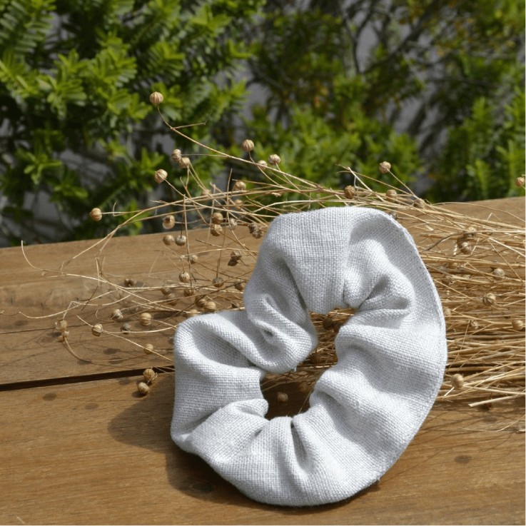 Chouchou en lin upcyclé