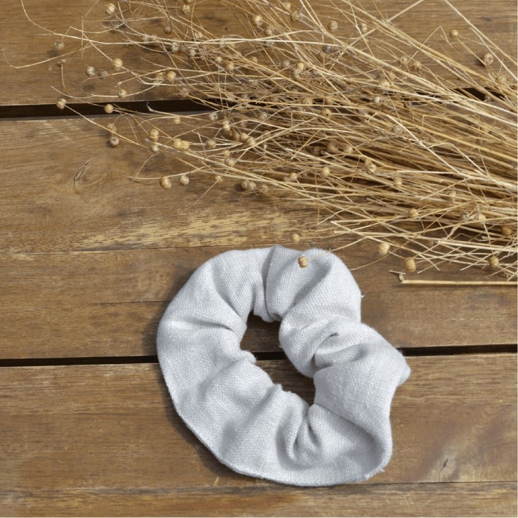 Chouchou en lin upcyclé