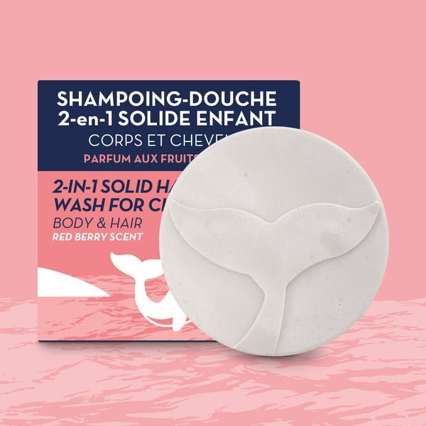 Shampoing douche solide 2 en 1 enfants - fruits rouges (85ml)