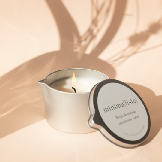 Bougie de massage naturelle aux huiles végétales (160 gr)