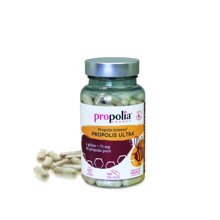 Propolis purifiée et micronisée - Complément alimentaire  (120 gélules végétales)