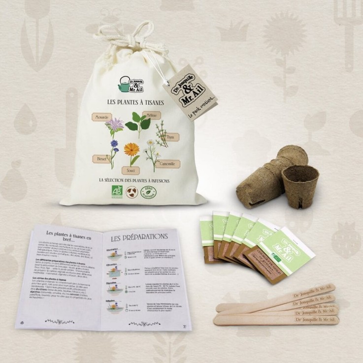 Kit de graines bio - Les plantes à tisanes