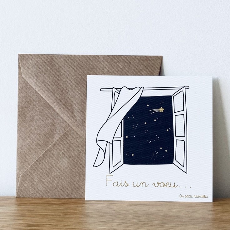 Carte de correspondance - Fais un vœu