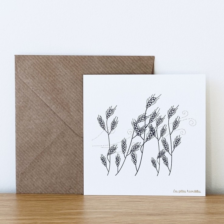 Carte de correspondance - Epis de blé