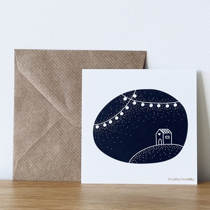 Carte de correspondance - Guirlande